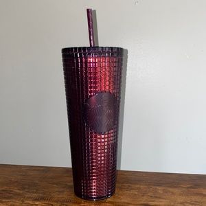 Starbucks Red Grid Venti Reusable Cold Cup